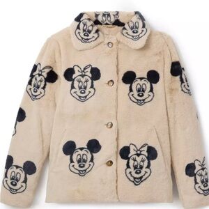 Mickey and Minnie Mouse Faux Fur Jacket for Women Super Soft XL